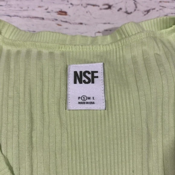 NSF Meadow Rib Dress Midi Dress in Limon - Picture 3 of 9